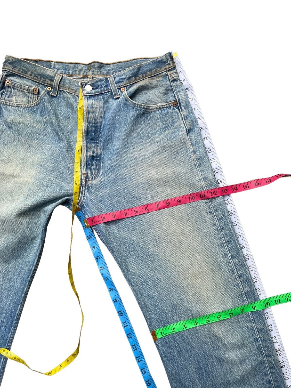 Levi's × Vintage Vintage 90’s Levis 501 e Usa Faded Distresed Size US 34 / EU 50 - 24 Thumbnail