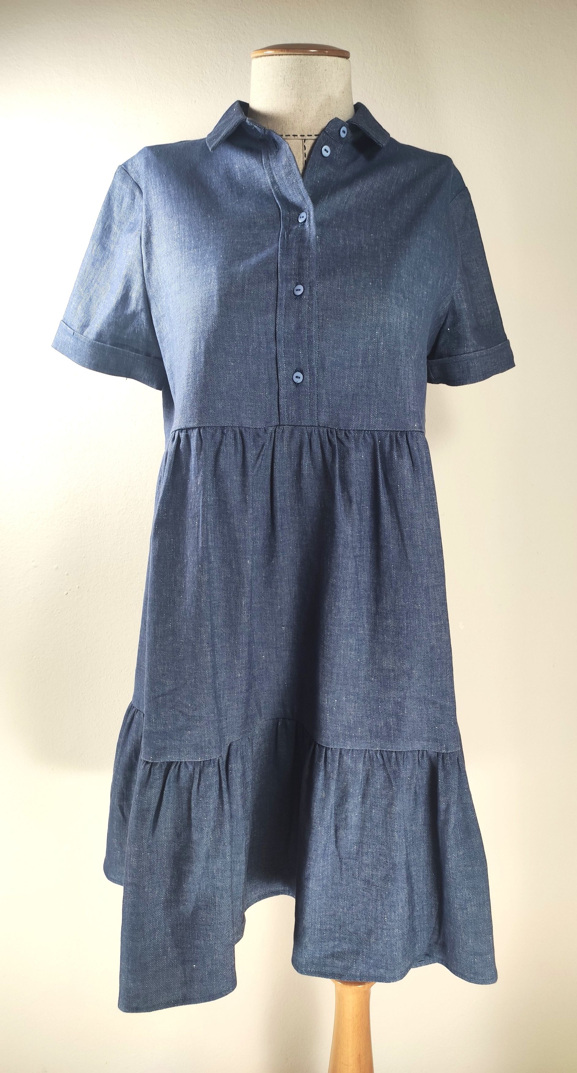 Blue Linen Dress