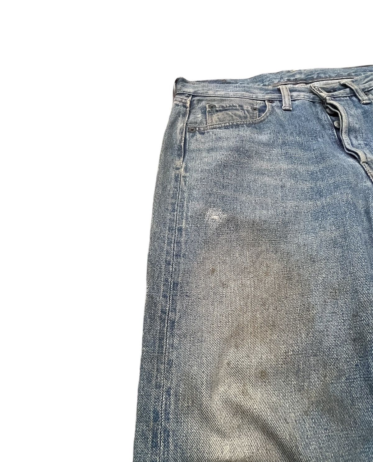Denime × Japanese Brand × Vintage Denime Vintage Selvedge Aging & Distressed Denim Size US 33 - 12 Thumbnail