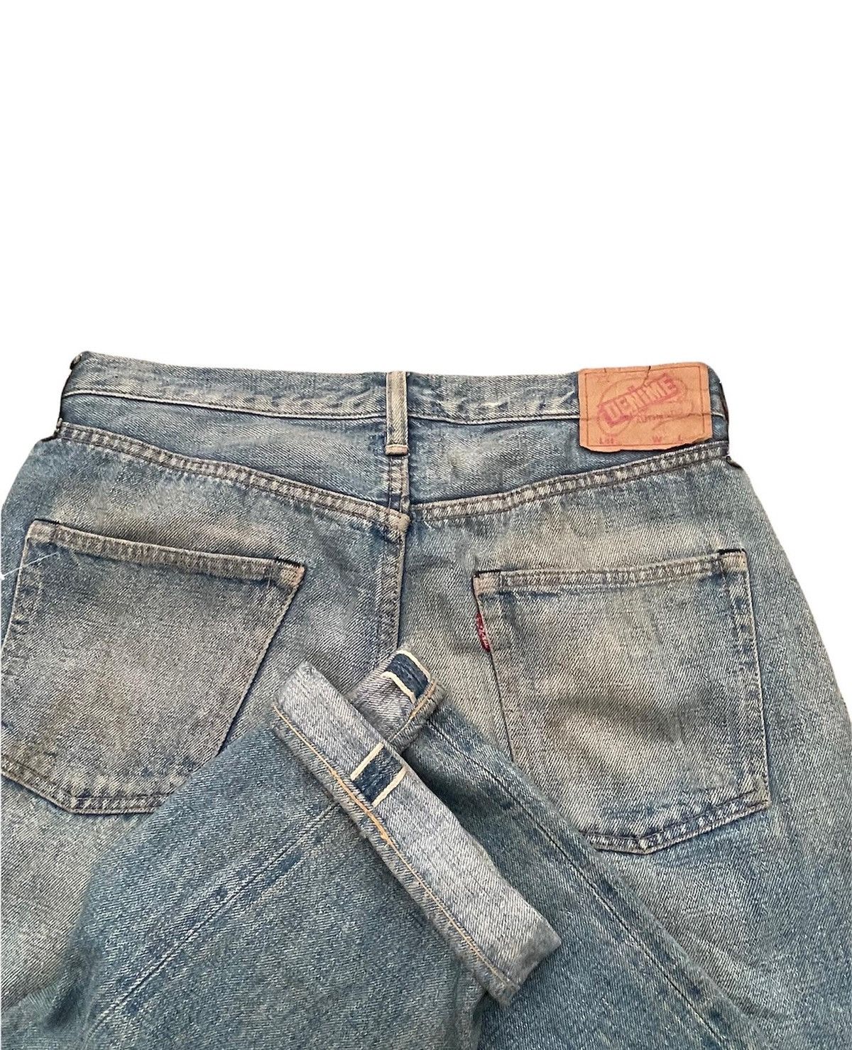 Denime × Japanese Brand × Vintage Denime Vintage Selvedge Aging & Distressed Denim Size US 33 - 6 Thumbnail