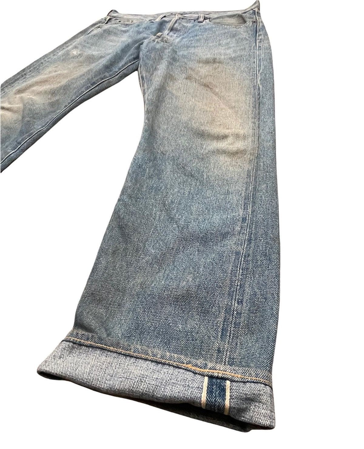 Denime × Japanese Brand × Vintage Denime Vintage Selvedge Aging & Distressed Denim Size US 33 - 2 Thumbnail
