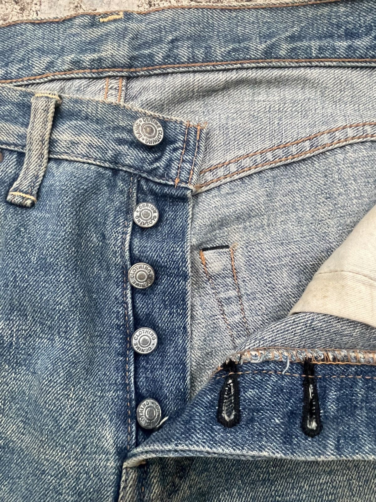 Denime × Japanese Brand × Vintage Denime Vintage Selvedge Aging & Distressed Denim Size US 33 - 17 Thumbnail