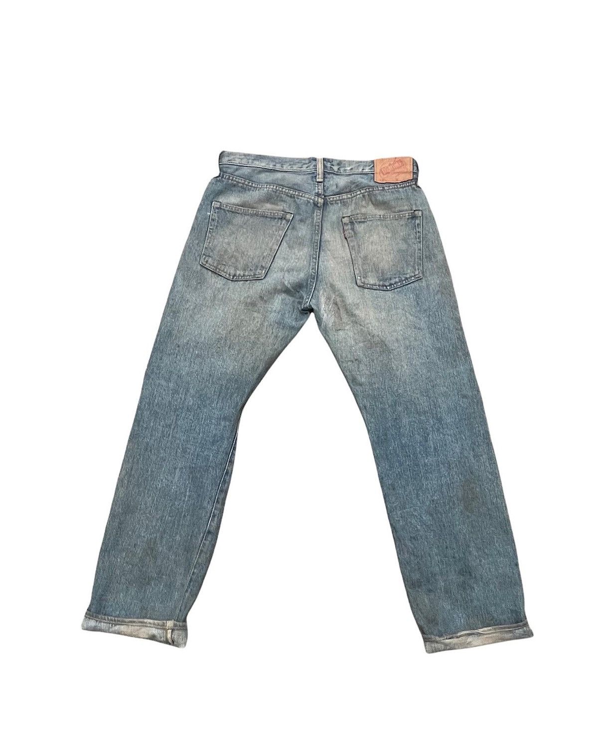 Denime × Japanese Brand × Vintage Denime Vintage Selvedge Aging & Distressed Denim Size US 33 - 5 Thumbnail