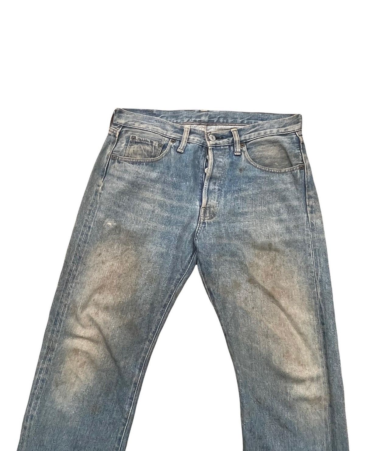 Denime × Japanese Brand × Vintage Denime Vintage Selvedge Aging & Distressed Denim Size US 33 - 3 Thumbnail