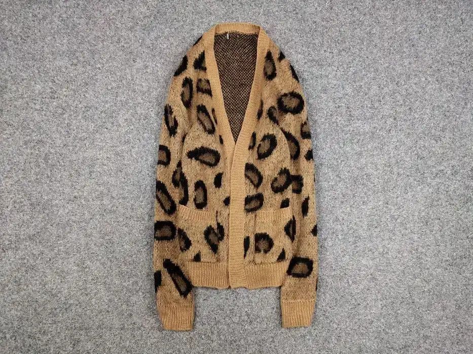 Other Vintage 90s Japanese Cardigan Mohair Style leopard Pattern Size S / US 4 / IT 40 - 1 Thumbnail