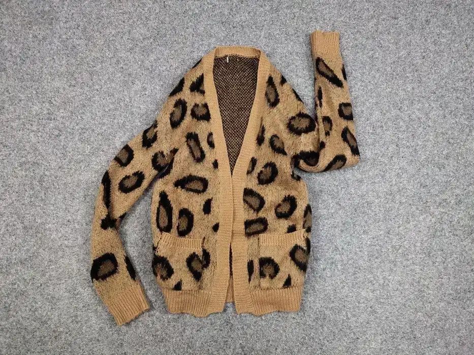 Other Vintage 90s Japanese Cardigan Mohair Style leopard Pattern Size S / US 4 / IT 40 - 6 Thumbnail