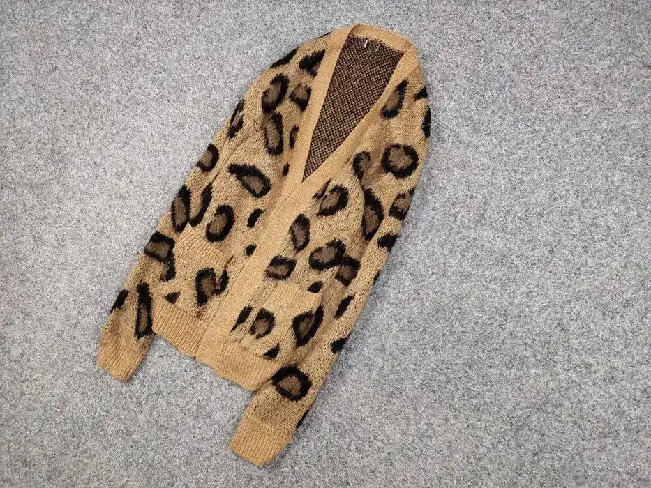 Other Vintage 90s Japanese Cardigan Mohair Style leopard Pattern Size S / US 4 / IT 40 - 2 Thumbnail