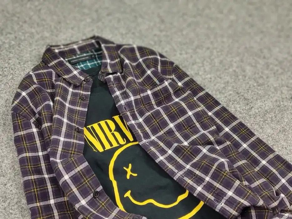 Flannel Vintage Flannel Shirt Travis Scott Style Streetwear Y2K Hype Size US M / EU 48-50 / 2 - 8 Thumbnail