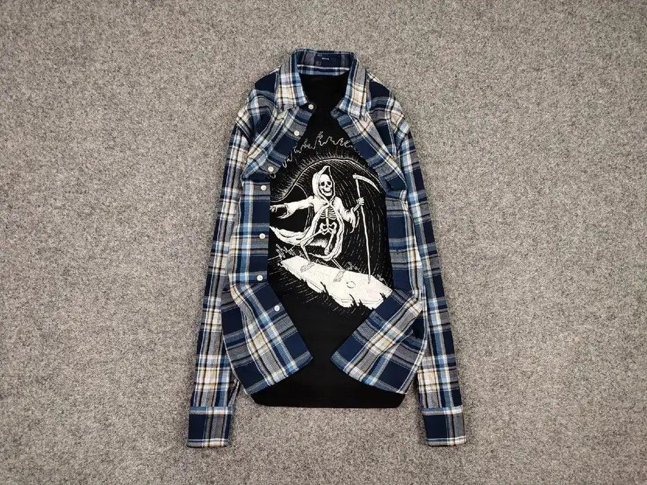 Flannel Vintage Flannel Shirt Checkered Travis Scott Style Size US M / EU 48-50 / 2 - 1 Thumbnail