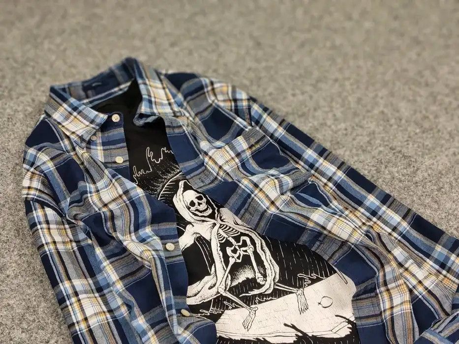 Flannel Vintage Flannel Shirt Checkered Travis Scott Style Size US M / EU 48-50 / 2 - 7 Thumbnail