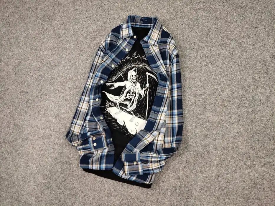 Flannel Vintage Flannel Shirt Checkered Travis Scott Style Size US M / EU 48-50 / 2 - 3 Thumbnail
