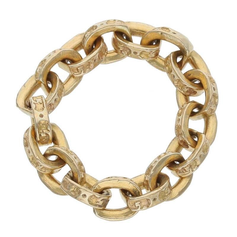 image of Chrome Hearts Gold Paper Chain Ring, Men's