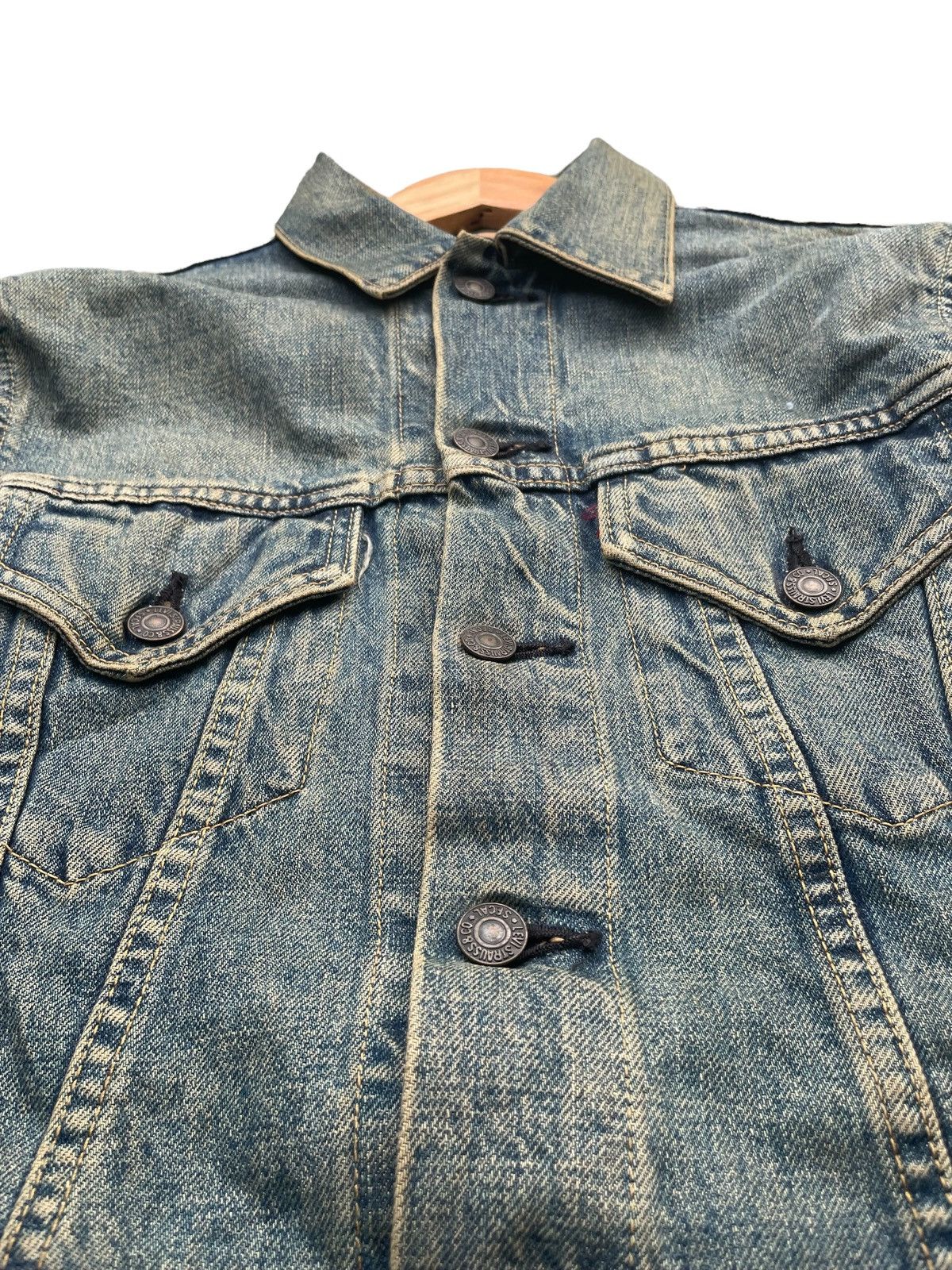 Levi's Vintage 1995 Levis 71557 E Irregular Denim Jacket Size US S / EU 44-46 / 1 - 6 Thumbnail