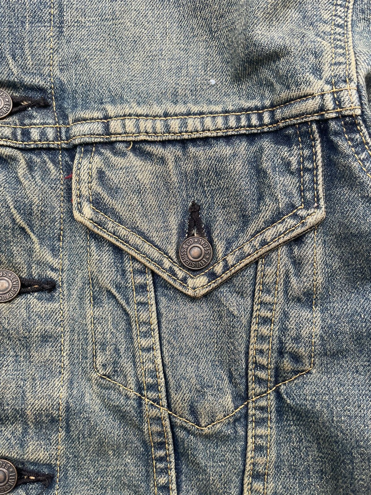 Levi's Vintage 1995 Levis 71557 E Irregular Denim Jacket Size US S / EU 44-46 / 1 - 16 Thumbnail