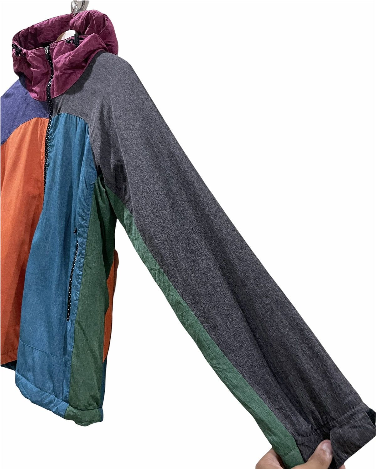Japanese Brand Multicolor Zipper Light Jacket With Inner Fleece Lining Size US M / EU 48-50 / 2 - 9 Thumbnail