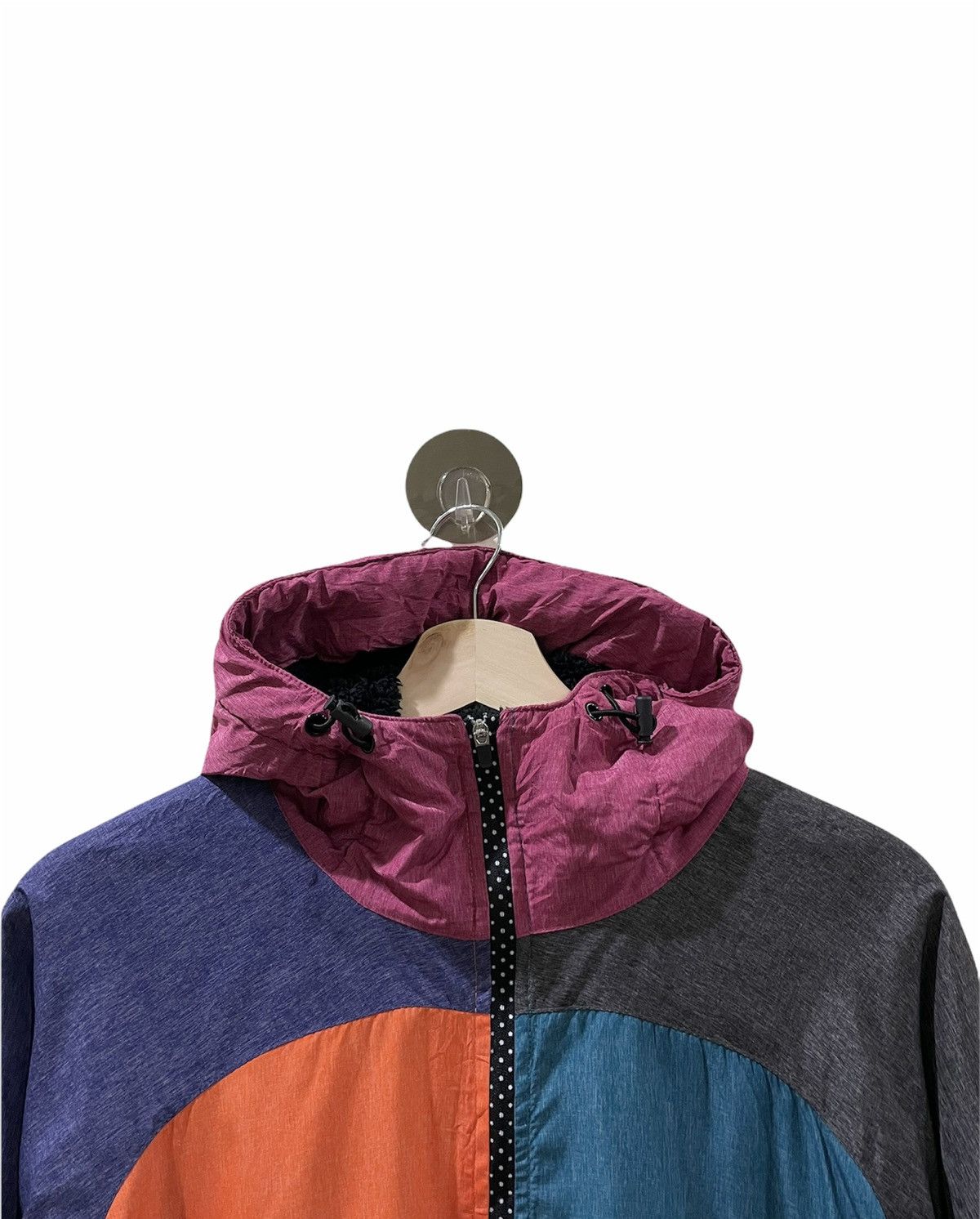 Japanese Brand Multicolor Zipper Light Jacket With Inner Fleece Lining Size US M / EU 48-50 / 2 - 10 Thumbnail