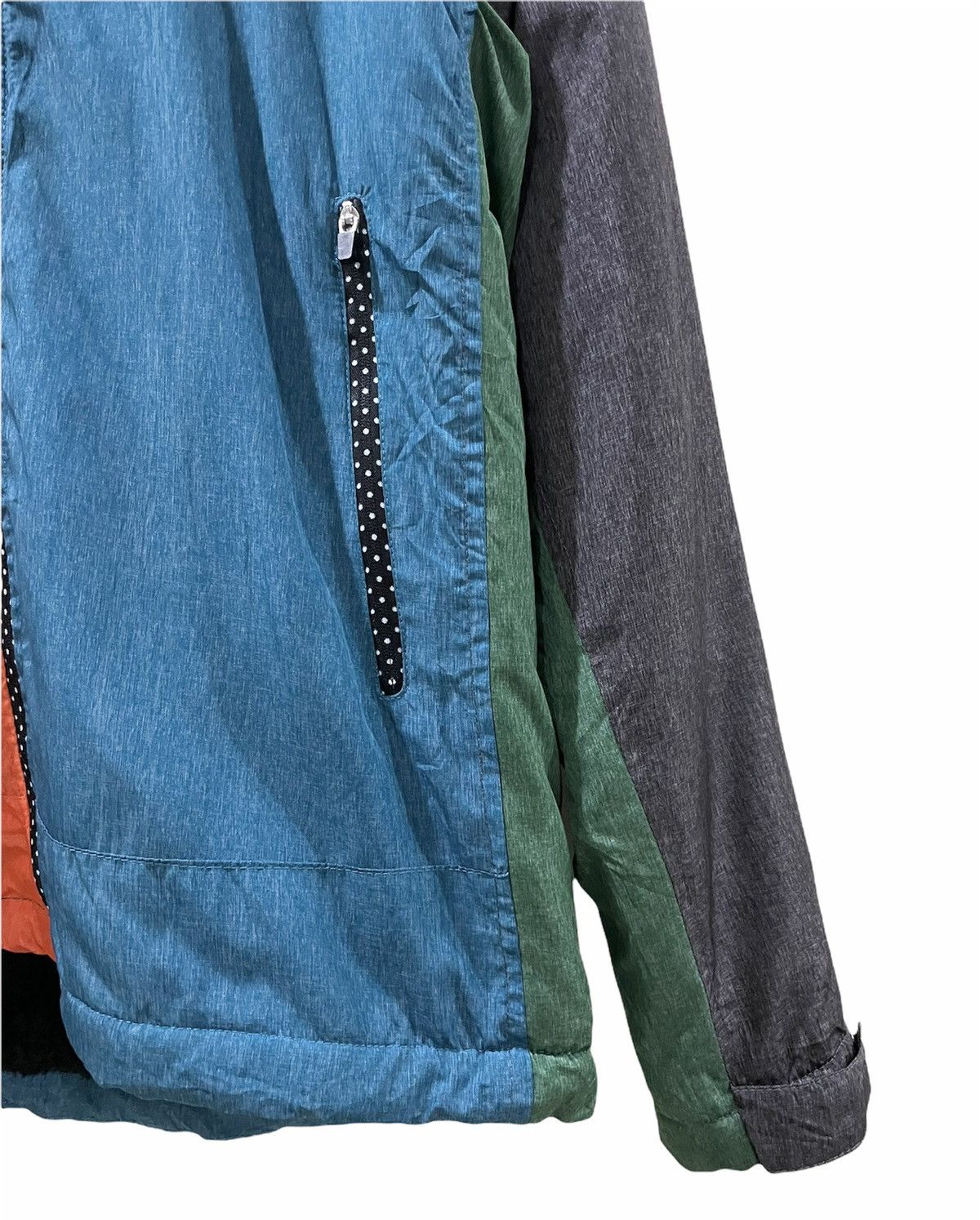 Japanese Brand Multicolor Zipper Light Jacket With Inner Fleece Lining Size US M / EU 48-50 / 2 - 5 Thumbnail