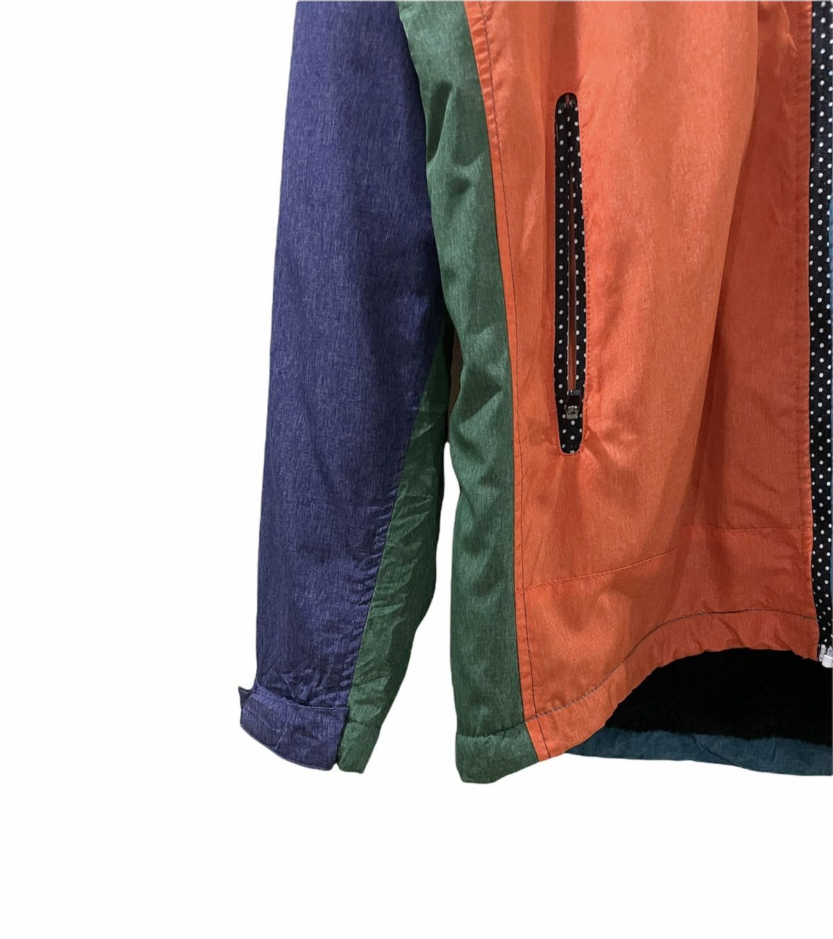 Japanese Brand Multicolor Zipper Light Jacket With Inner Fleece Lining Size US M / EU 48-50 / 2 - 6 Thumbnail