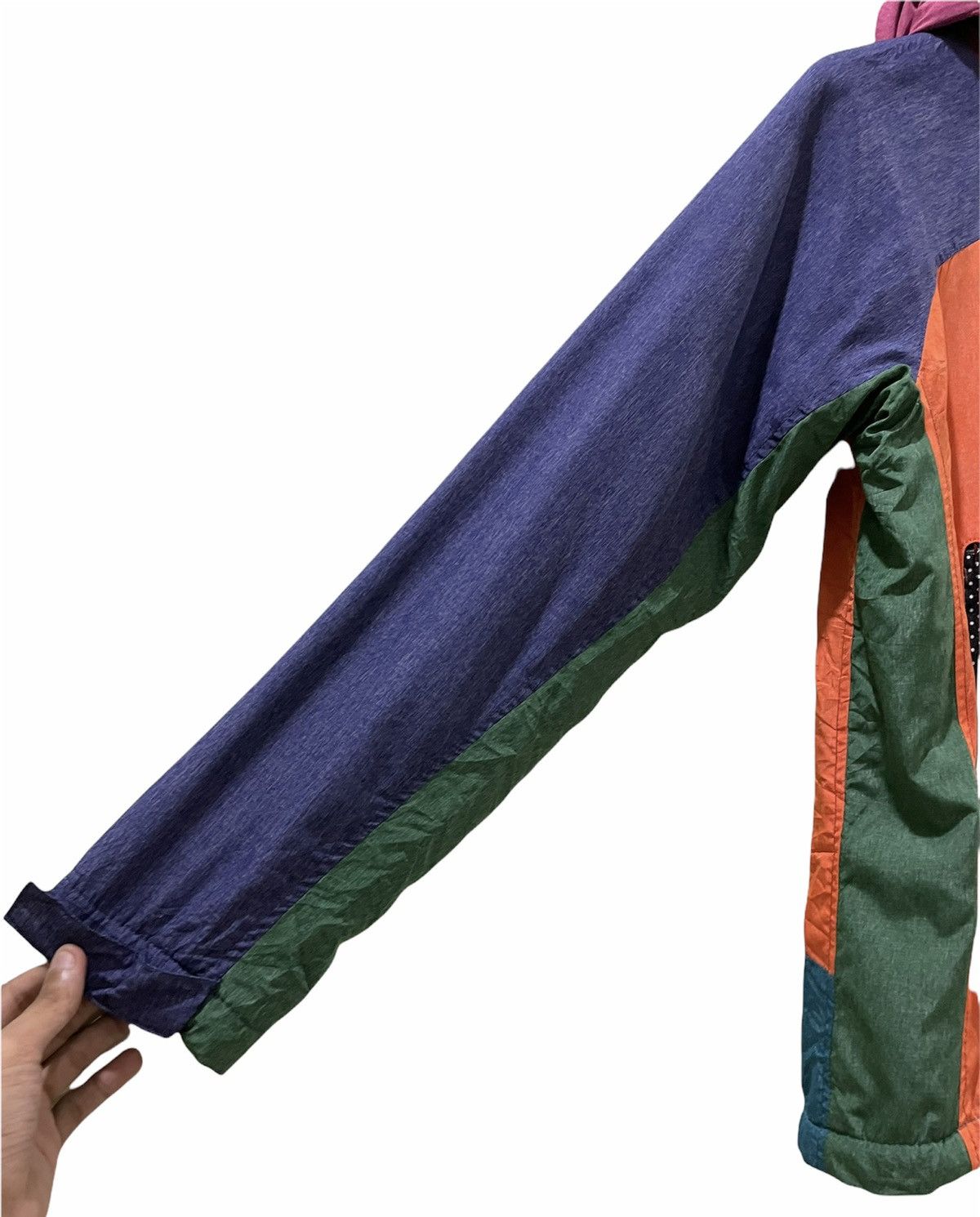 Japanese Brand Multicolor Zipper Light Jacket With Inner Fleece Lining Size US M / EU 48-50 / 2 - 8 Thumbnail