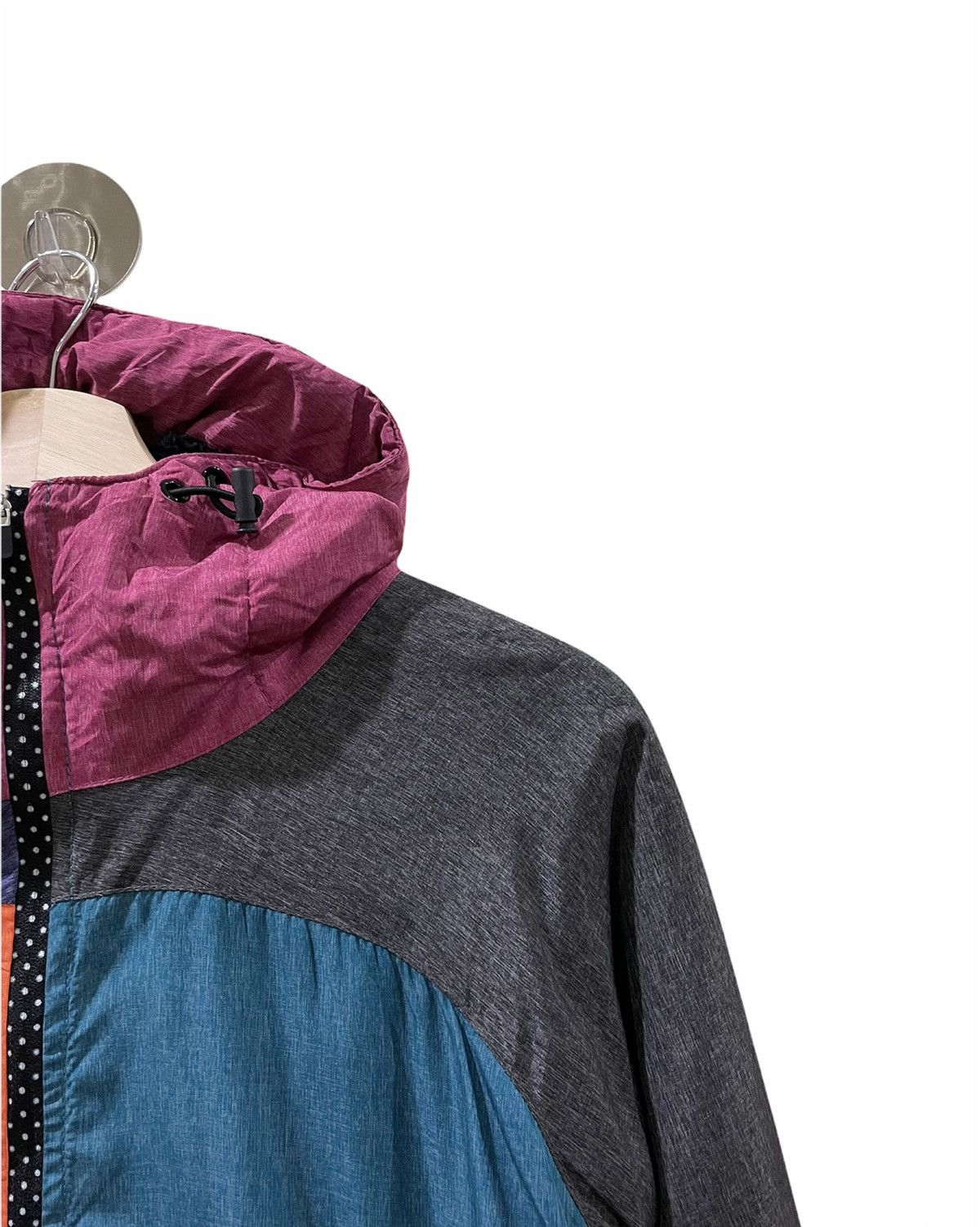 Japanese Brand Multicolor Zipper Light Jacket With Inner Fleece Lining Size US M / EU 48-50 / 2 - 4 Thumbnail