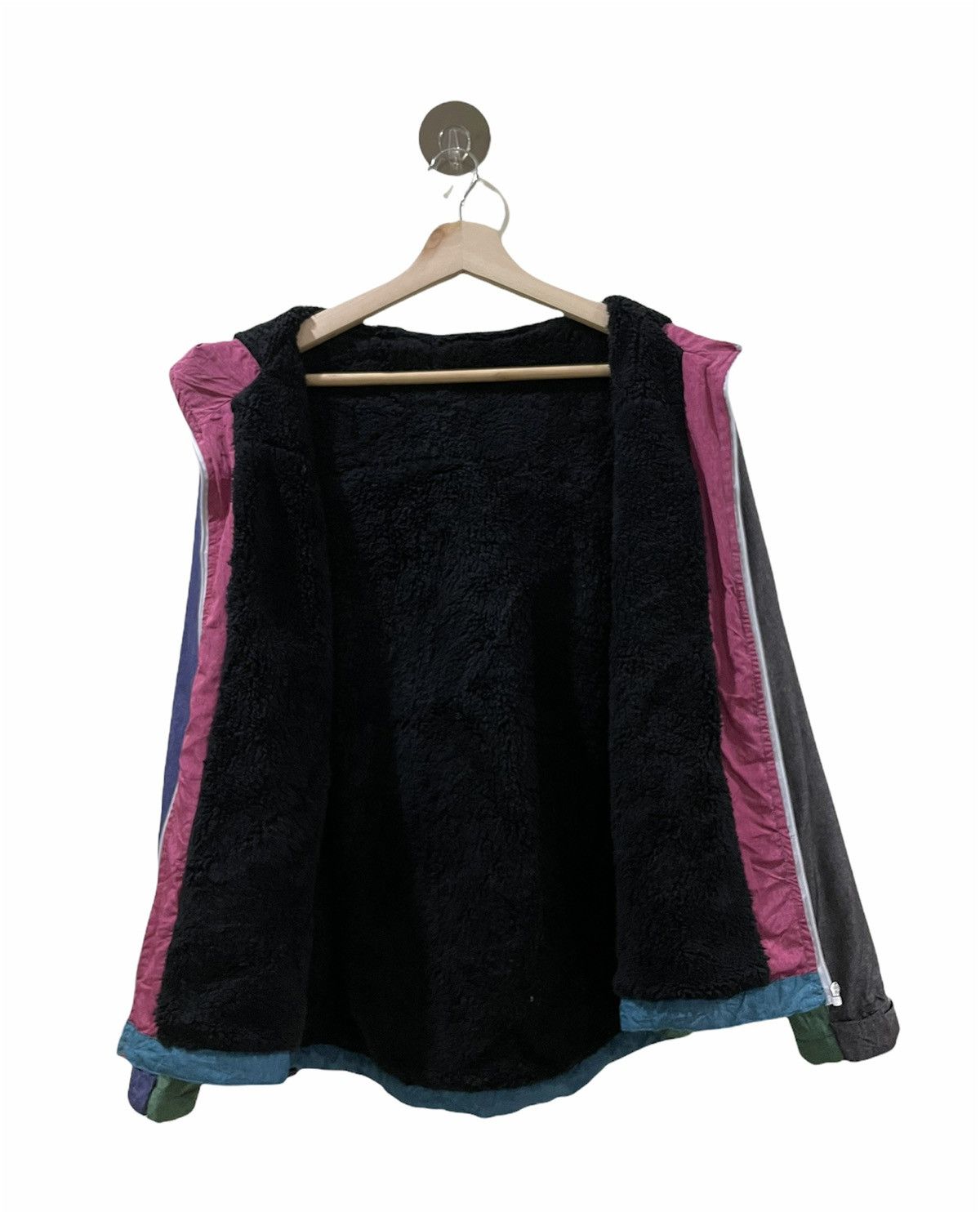 Japanese Brand Multicolor Zipper Light Jacket With Inner Fleece Lining Size US M / EU 48-50 / 2 - 16 Thumbnail