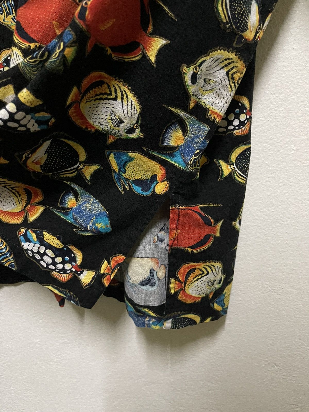 Vintage Jerverens Rare Full Print Fish Open Collar Shirt Size US XL / EU 56 / 4 - 10 Thumbnail