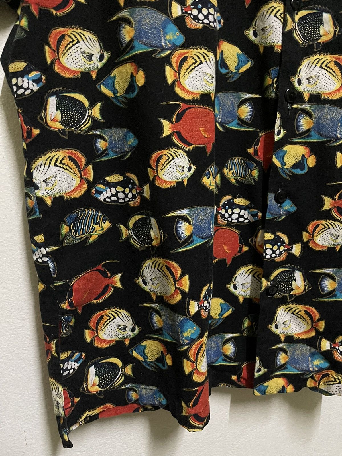 Vintage Jerverens Rare Full Print Fish Open Collar Shirt Size US XL / EU 56 / 4 - 3 Thumbnail