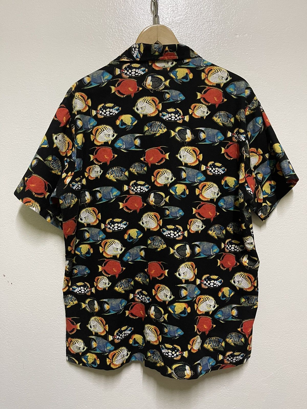 Vintage Jerverens Rare Full Print Fish Open Collar Shirt Size US XL / EU 56 / 4 - 11 Thumbnail