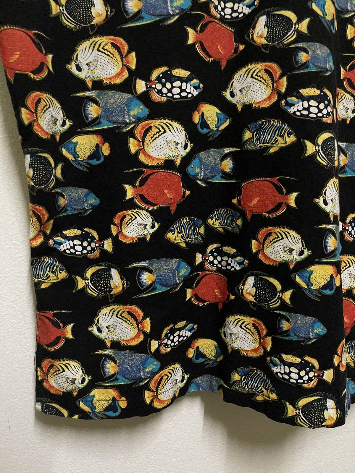Vintage Jerverens Rare Full Print Fish Open Collar Shirt Size US XL / EU 56 / 4 - 13 Thumbnail