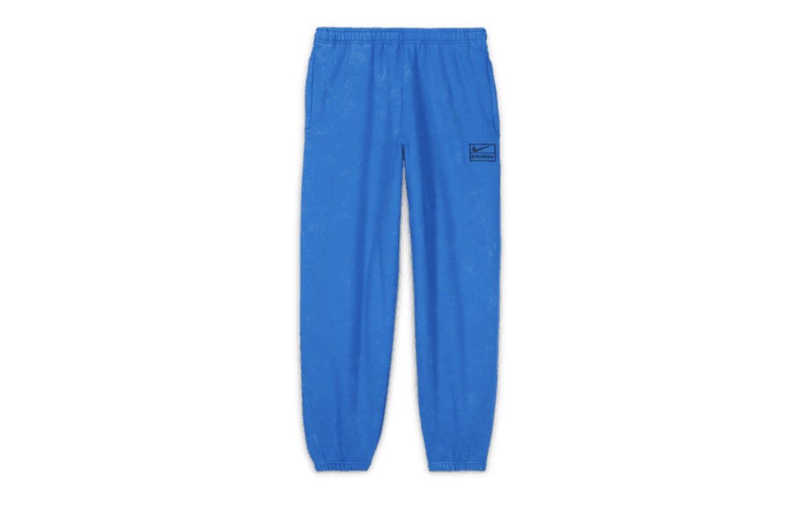 Image of Stüssy X Nike Nrg Acid Wash Sweatpants Blue - Size S in Acid Wash Blue, Men's