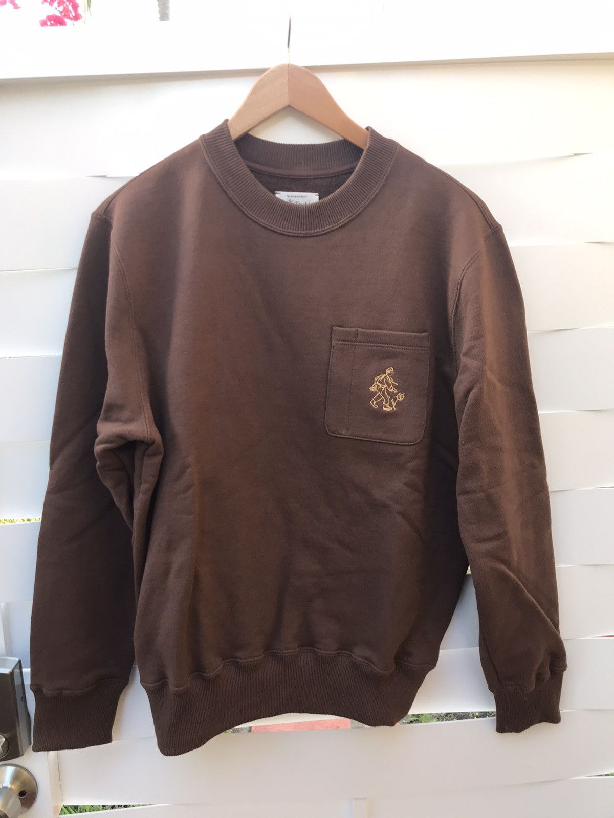 image of Aime Leon Dore x Drakes Ald / Drake's Utility Pocket Sweatshirt in Tiramisu, Men's (Size Medium)