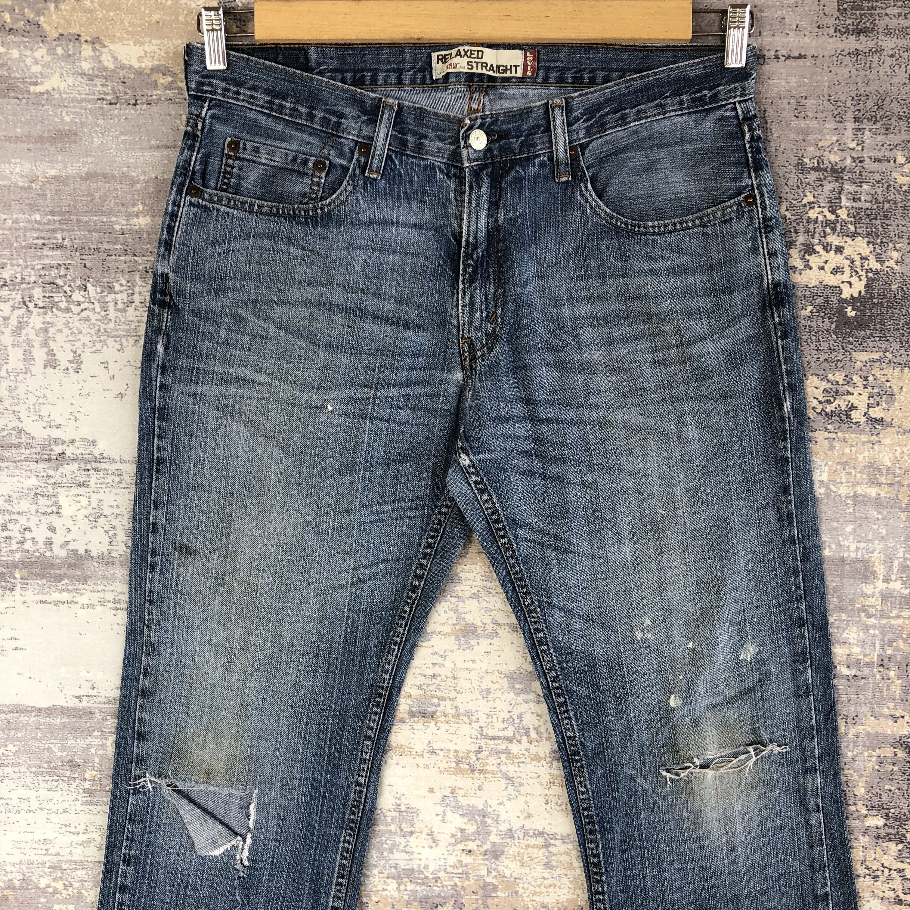 Vintage Distress Levi's Jeans Levis Ripped Light Wash Denim