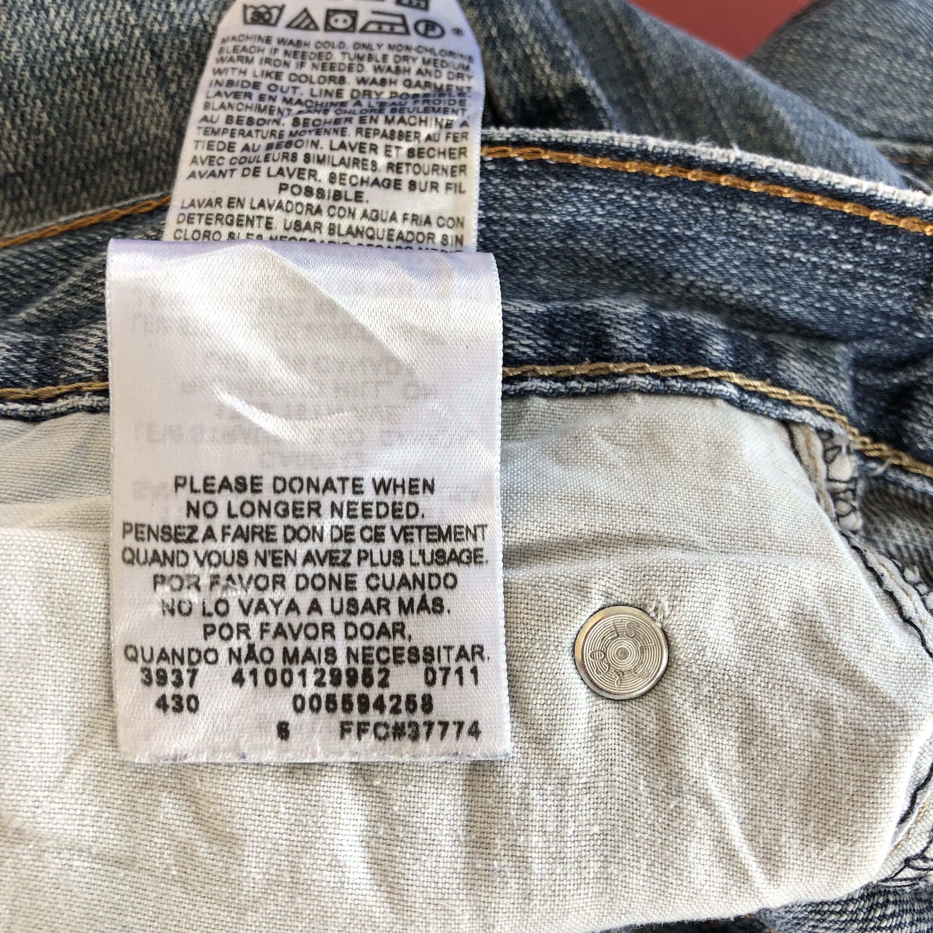 Vintage Distress Levi's Jeans Levis Ripped Light Wash Denim