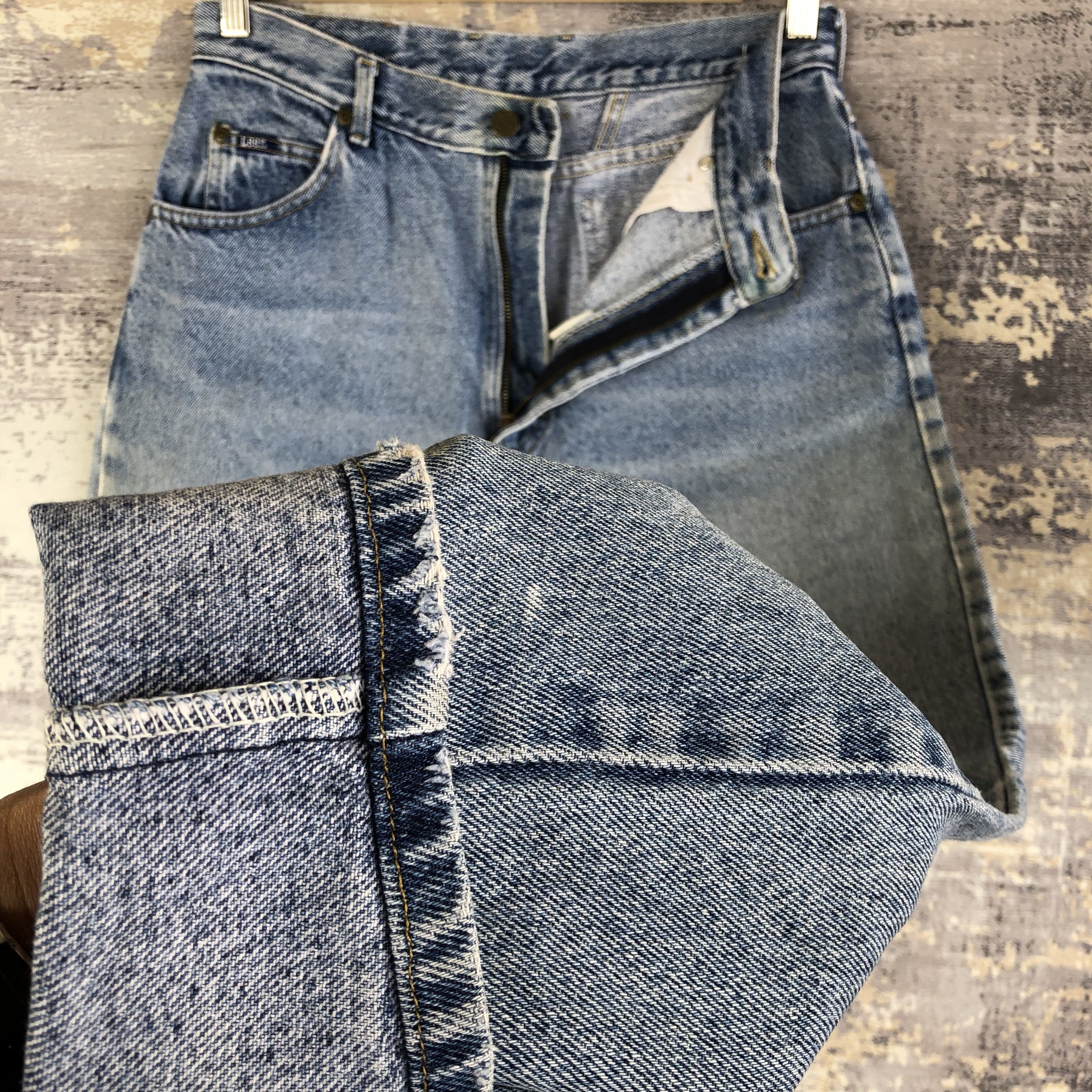 Lee Vintage 90s Lee Baggy Jeans Lee Sanforized Light Wash Denim Size US 30 / EU 46 - 8 Thumbnail