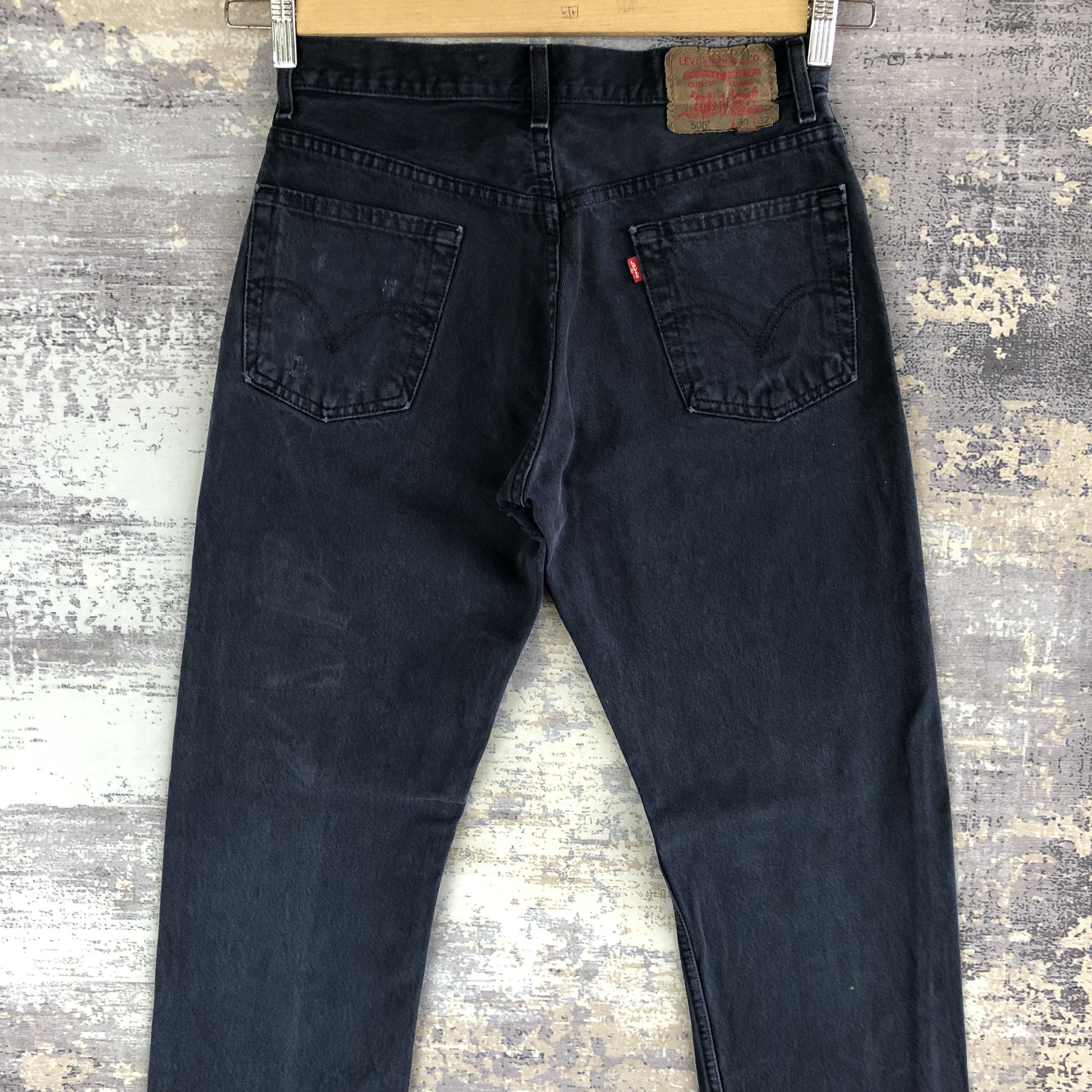 Levi's × Vintage Vintage Levi's 505 Super Black Denim Levis Jeans Pants Size 28" / US 6 / IT 42 - 4 Thumbnail
