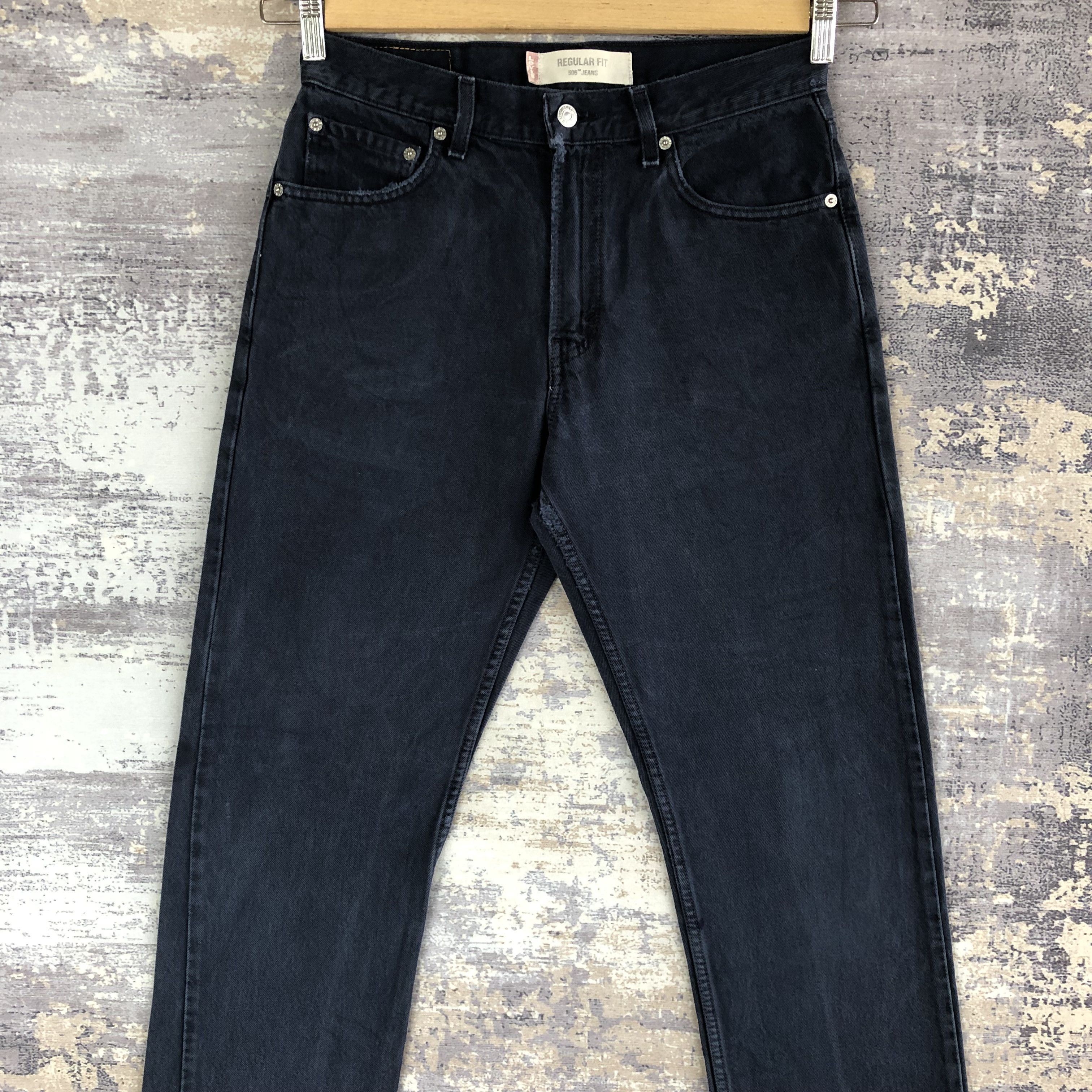 Levi's × Vintage Vintage Levi's 505 Super Black Denim Levis Jeans Pants Size 28" / US 6 / IT 42 - 3 Thumbnail