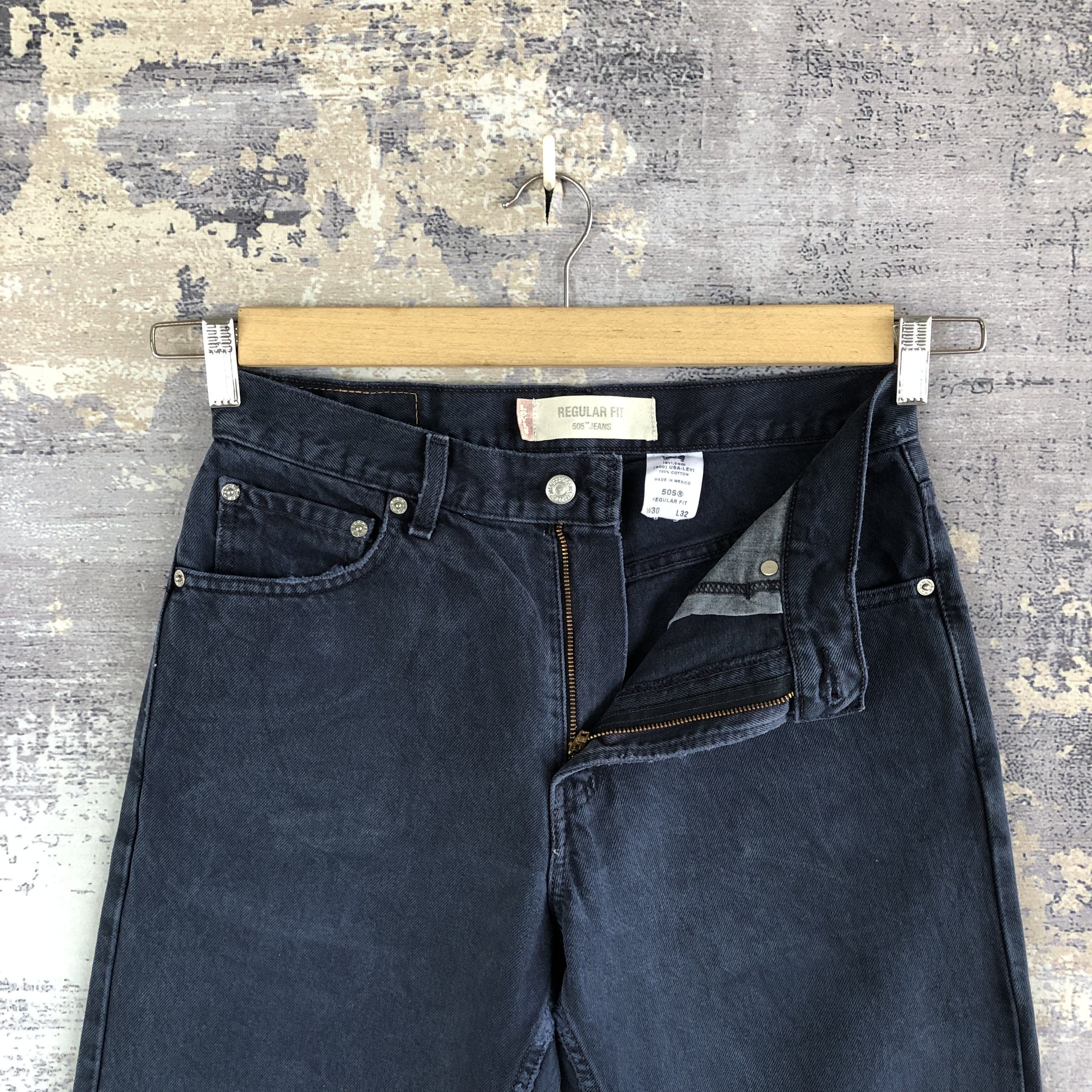 Levi's × Vintage Vintage Levi's 505 Super Black Denim Levis Jeans Pants Size 28" / US 6 / IT 42 - 6 Thumbnail