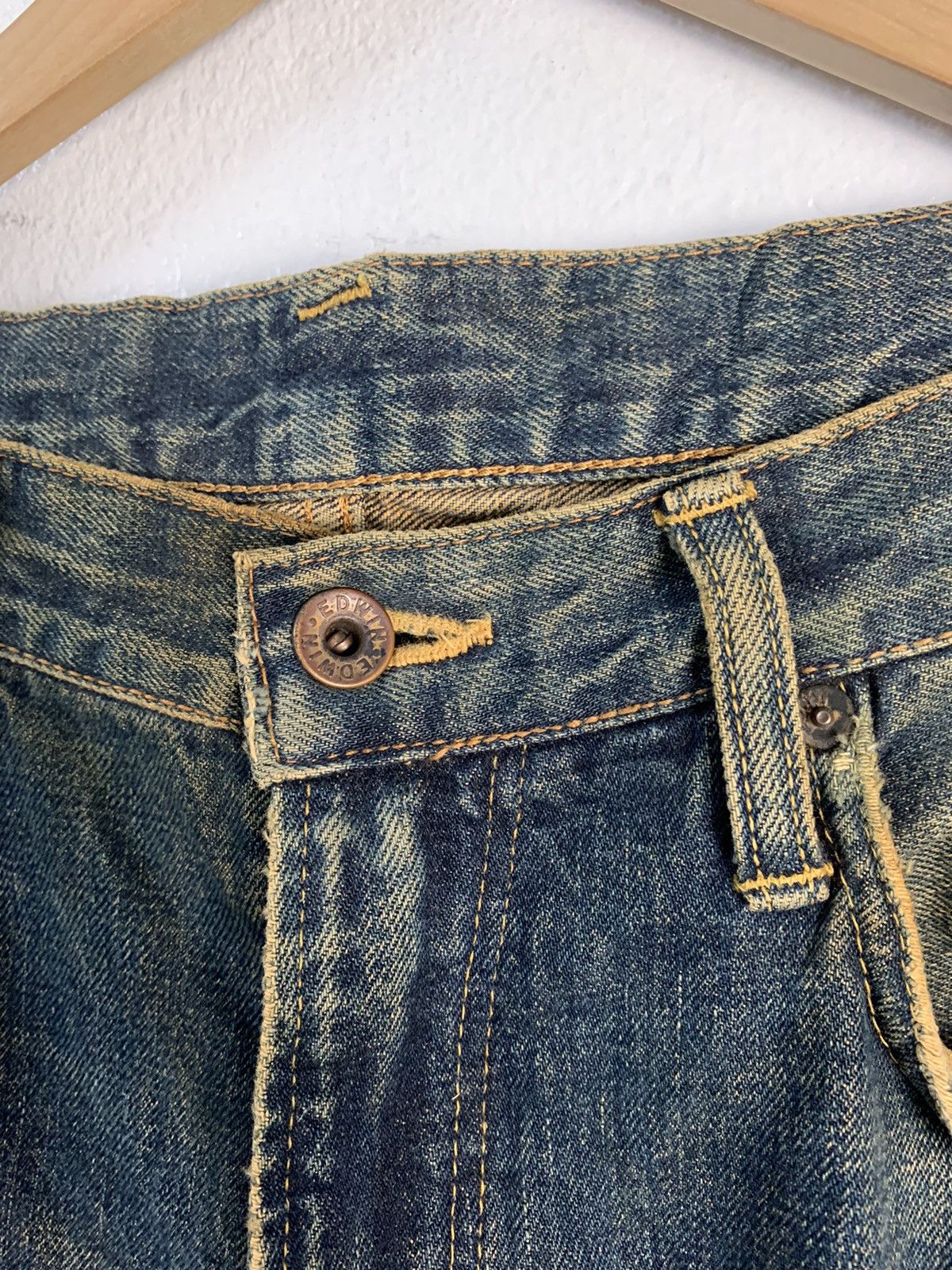 Edwin Vintage Edwin Selvedge Distressed Jeans Size US 34 / EU 50 - 5 Thumbnail