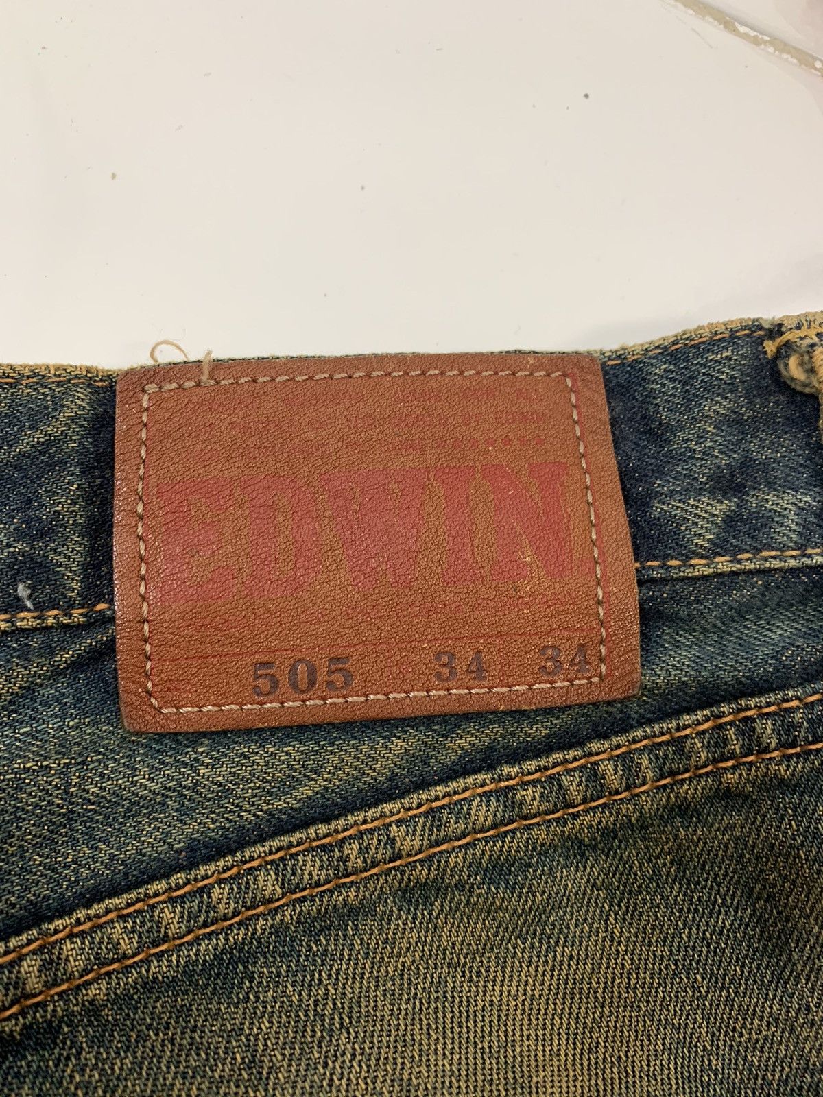 Edwin Vintage Edwin Selvedge Distressed Jeans Size US 34 / EU 50 - 13 Thumbnail