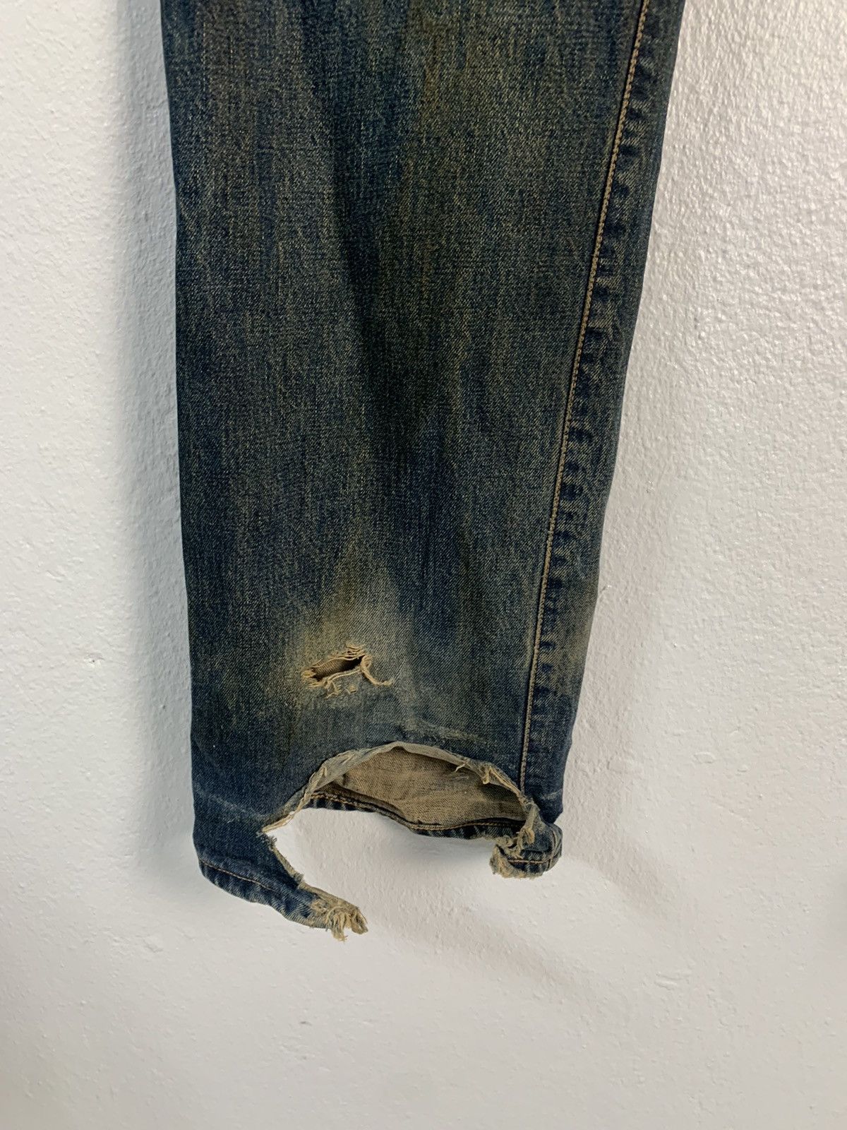 Edwin Vintage Edwin Selvedge Distressed Jeans Size US 34 / EU 50 - 10 Thumbnail
