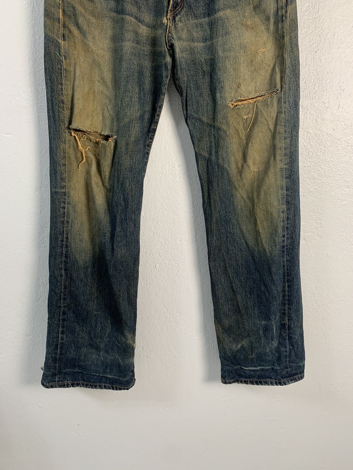 Edwin Vintage Edwin Selvedge Distressed Jeans Size US 34 / EU 50 - 2 Thumbnail
