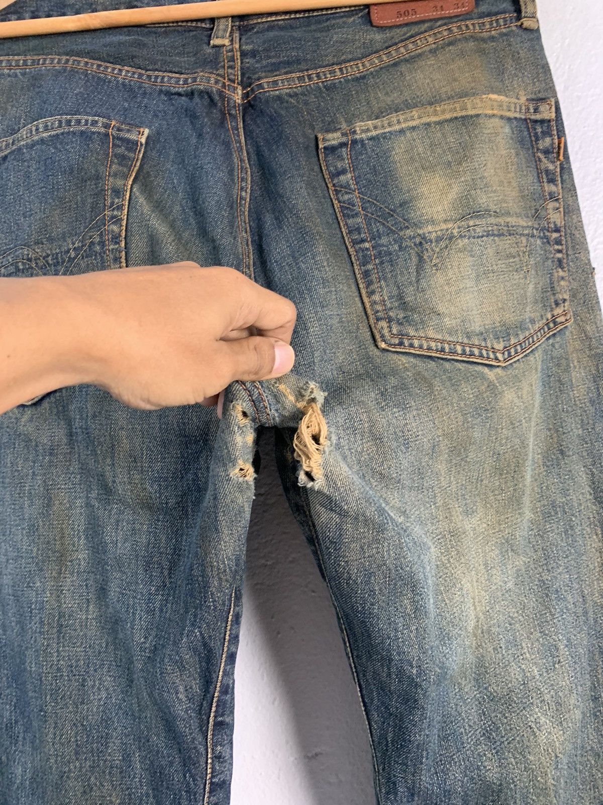 Edwin Vintage Edwin Selvedge Distressed Jeans Size US 34 / EU 50 - 12 Thumbnail