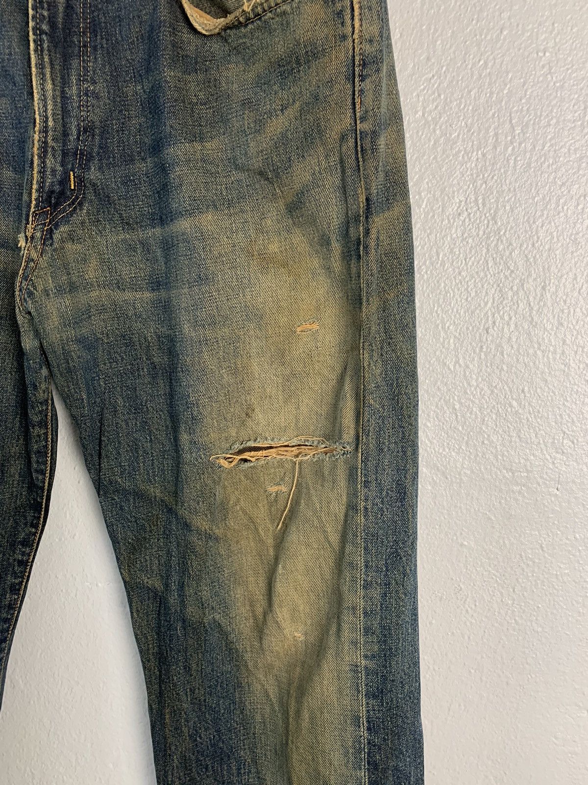 Edwin Vintage Edwin Selvedge Distressed Jeans Size US 34 / EU 50 - 6 Thumbnail