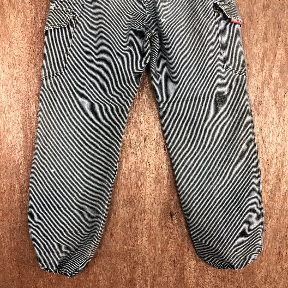 Japanese Brand DLL Evenriver Distressed stripe thrased Cargo Pants #1658 Size US 32 / EU 48 - 12 Thumbnail