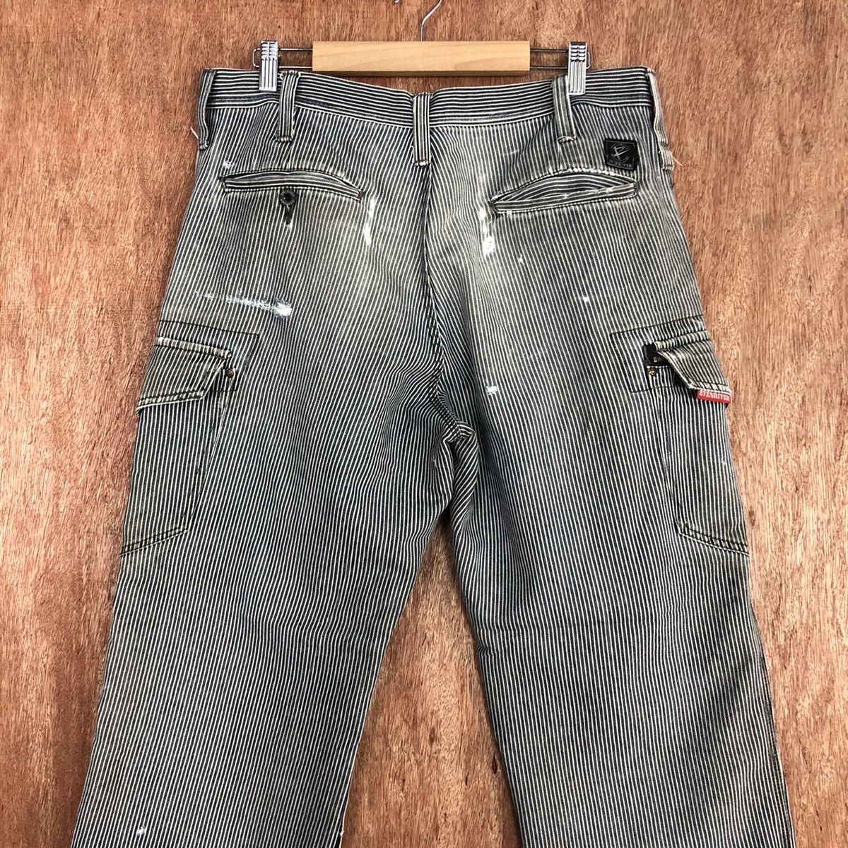 Japanese Brand DLL Evenriver Distressed stripe thrased Cargo Pants #1658 Size US 32 / EU 48 - 11 Thumbnail