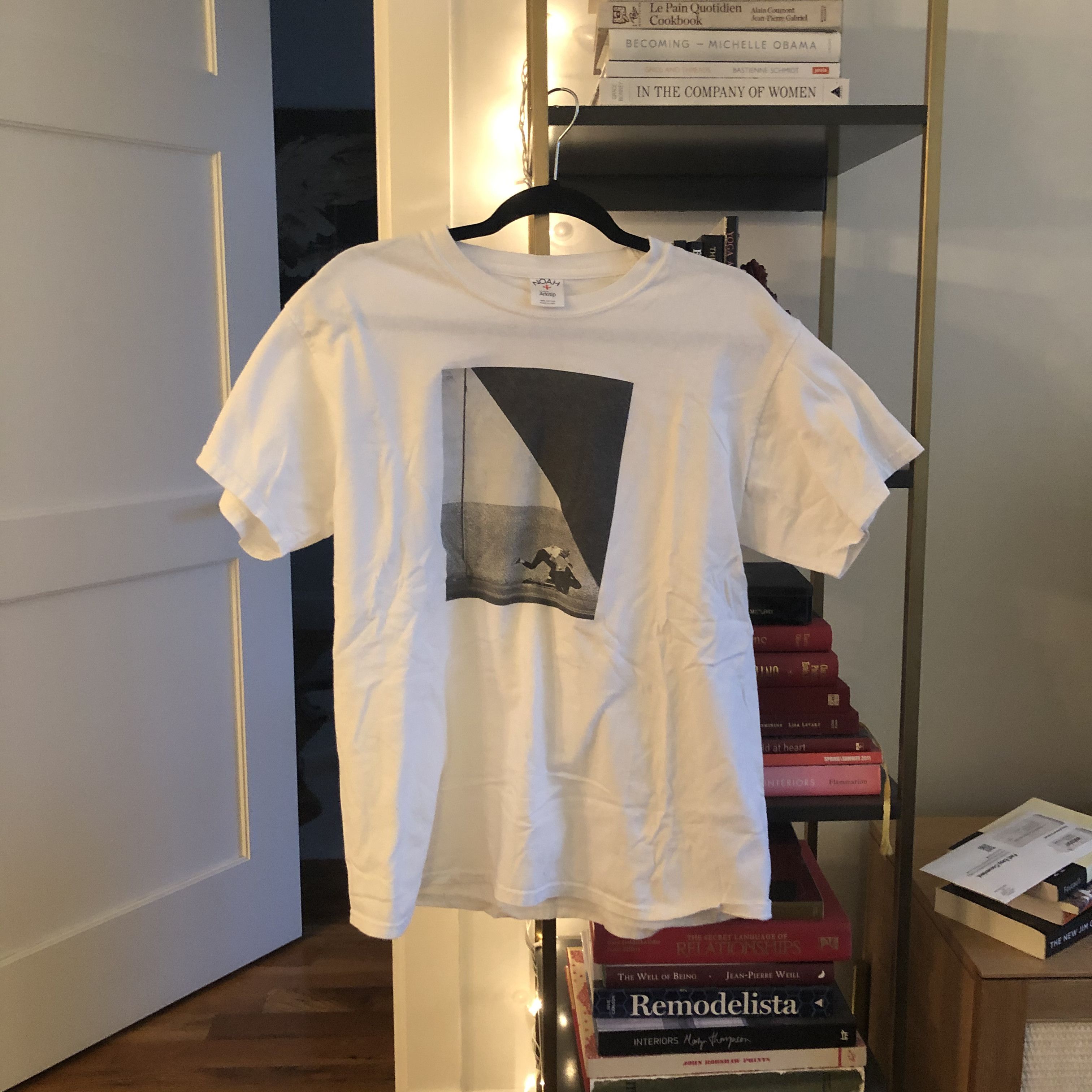 image of Noah X Arkitip J. Grant Brittain Chin Helicopter Tee in White, Men's (Size Large)