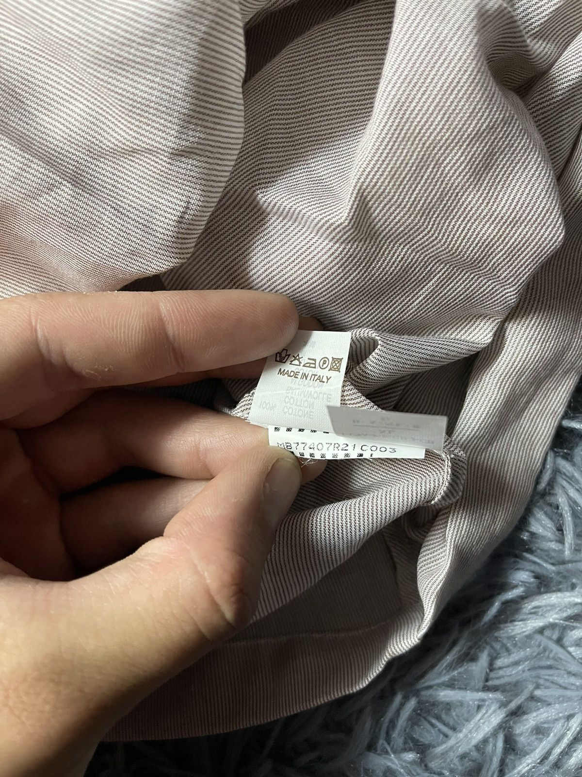 Brunello Cucinelli × Vintage Brunello Cucinelli minimalist striped shirt Size L / US 10 / IT 46 - 6 Thumbnail