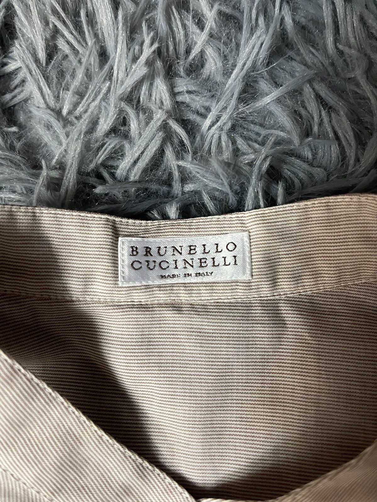 Brunello Cucinelli × Vintage Brunello Cucinelli minimalist striped shirt Size L / US 10 / IT 46 - 3 Thumbnail