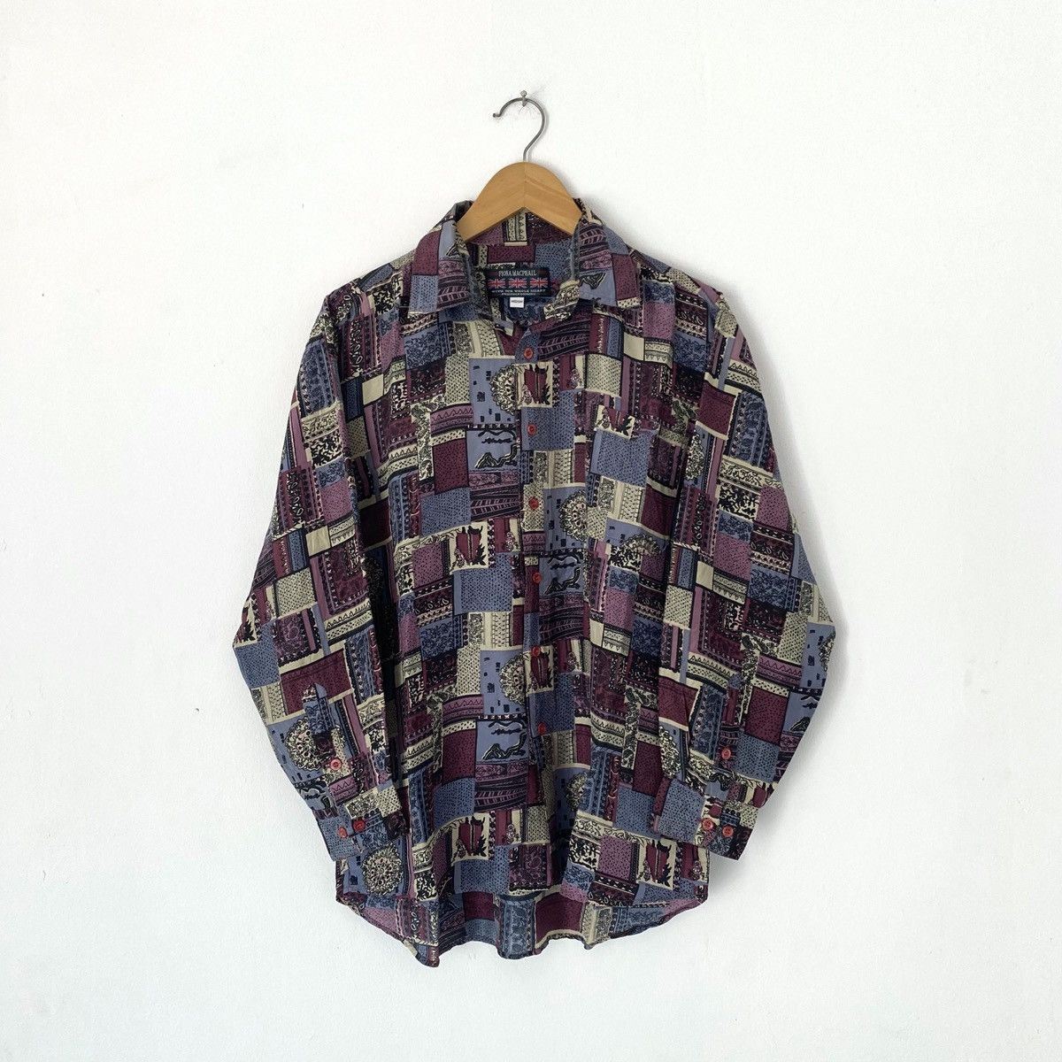 FIONA MACPHAIL SILK100% design shirt - シャツ