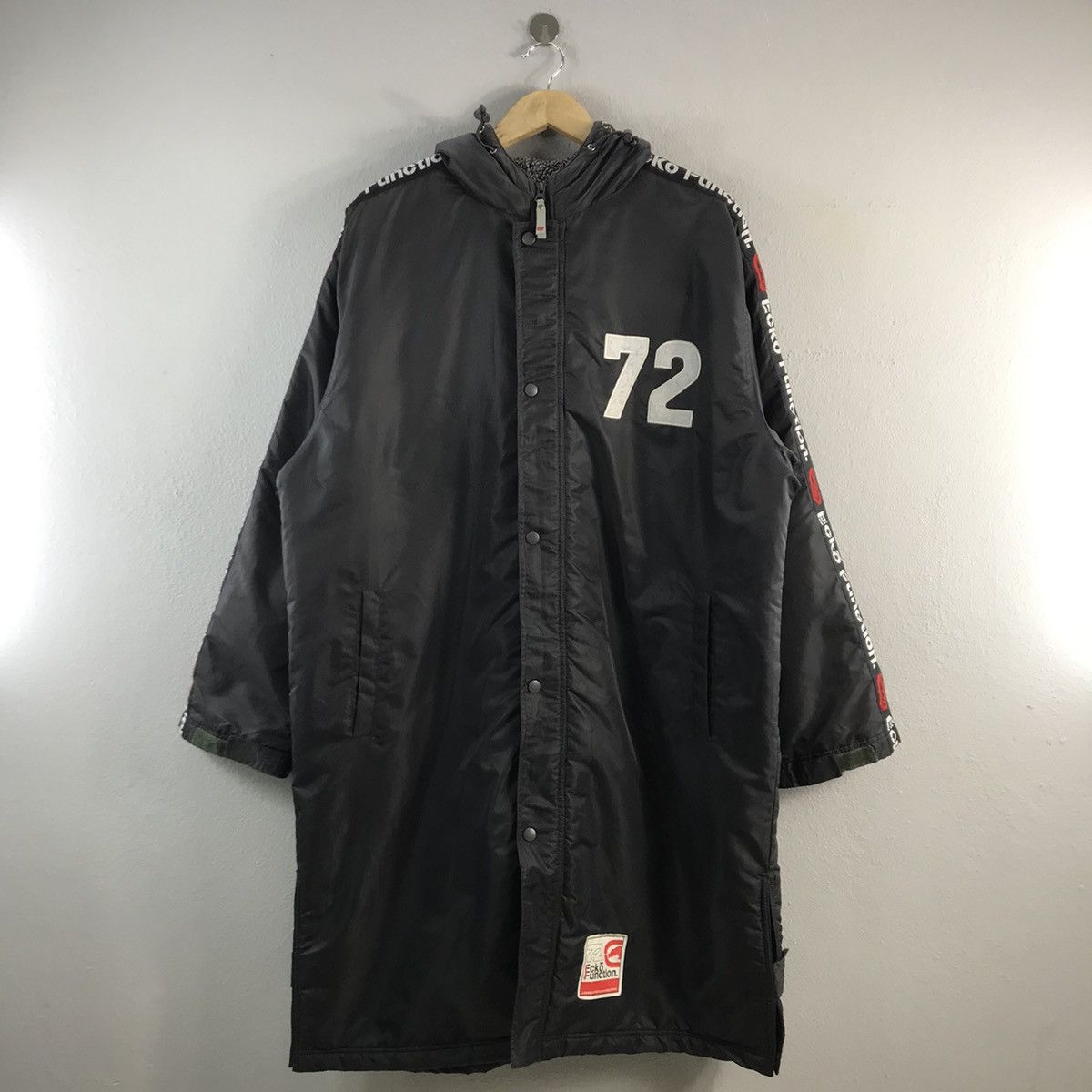 Ecko Function Embroidered Windbreaker Long Rain Coat Jacket - Main Image